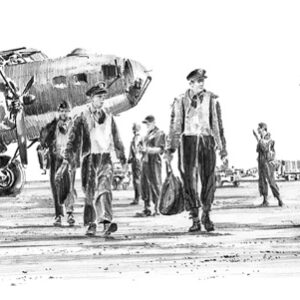 Thunderheads Over Ridgewell by Robert Taylor signed by B-17 Aircrew Thunderheads Over Ridgewell by Robert Taylor signed by B-17 Aircrew