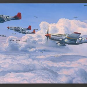 Fighting Red Tails by Robert Taylor - Framed Canvas Giclee