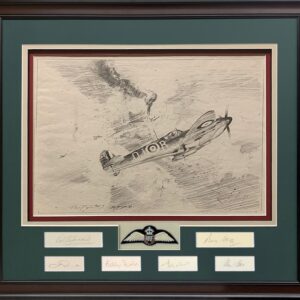 Victory Over Dunkirk Original Pencil Drawing by Robert Taylor - Framed Collector's Piece