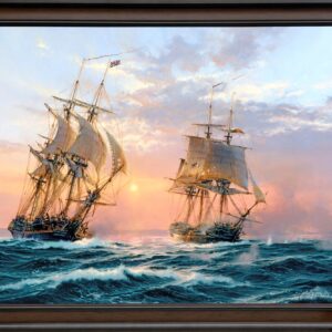 Hornblower and the Indefatigable by Robert Taylor - Framed Canvas Giclee