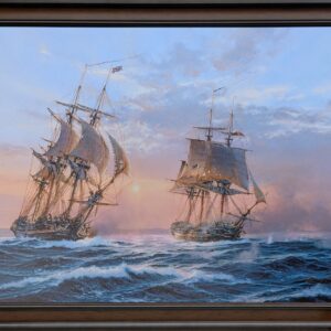 Hornblower and the Indefatigable by Robert Taylor - Framed Canvas Giclee