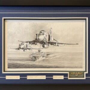 Phantom Launch by John Shaw - Original Pencil Drawing, Framed