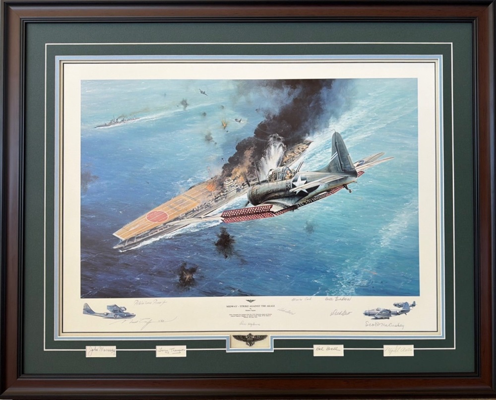 Midway Strike Against the Akagi by Robert Taylor - Framed